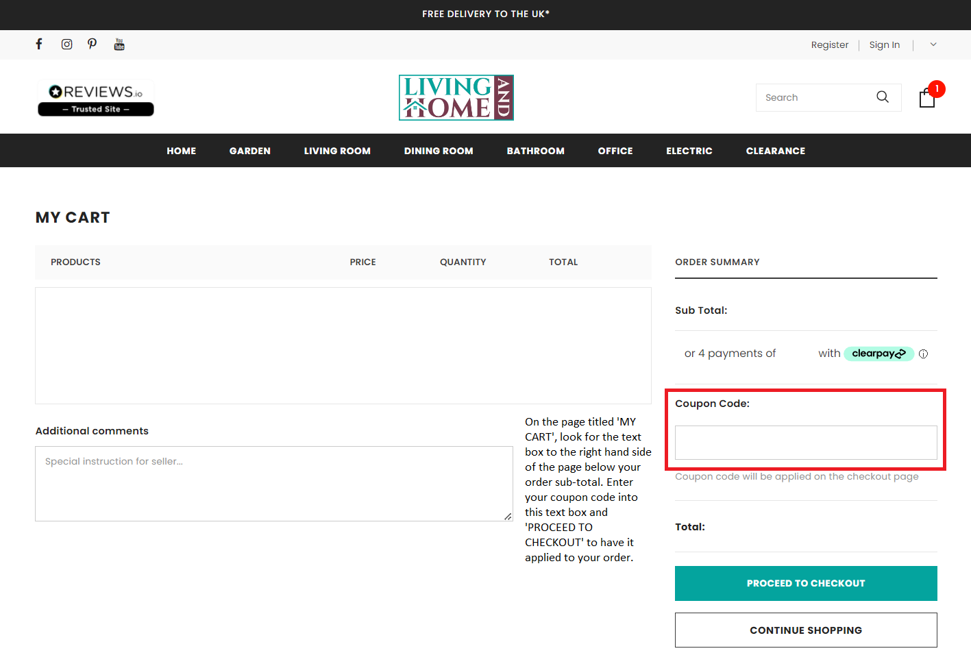 Living and Home Discount Codes & Vouchers: 10% / 20% Off - 2026